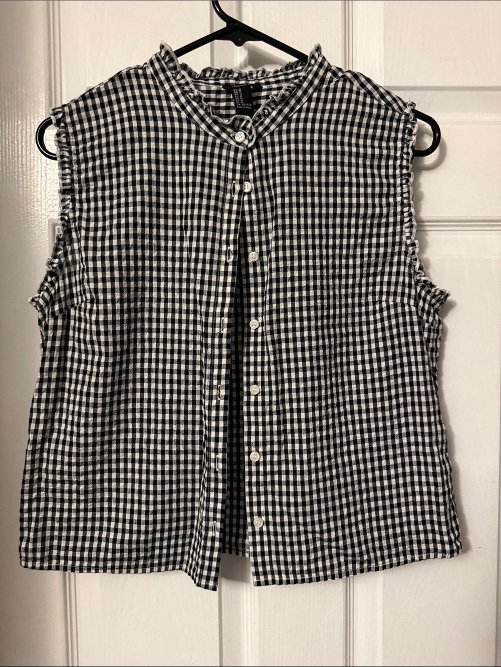 Gingham Sleeveless Top